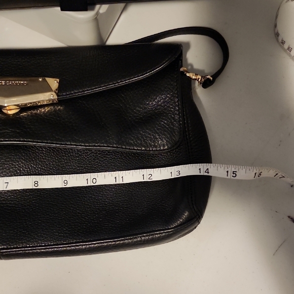 Vince Camuto Black Leather Bag with Gold Detail - Picture 6 of 8